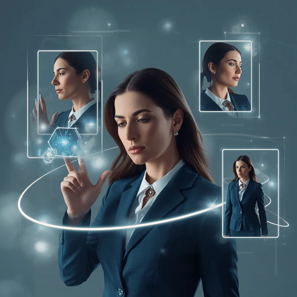 A Female CEO's Strategic Acumen in Orbiting Data Stream Frames