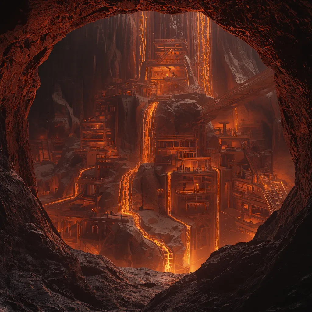 Deep Earth Metallic Lava Core Civilization With Pressure Forged Structural Evolution System