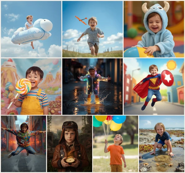 New 10 AI Prompts for Young Boy's Portraits with Warm, Golden Hour Glow