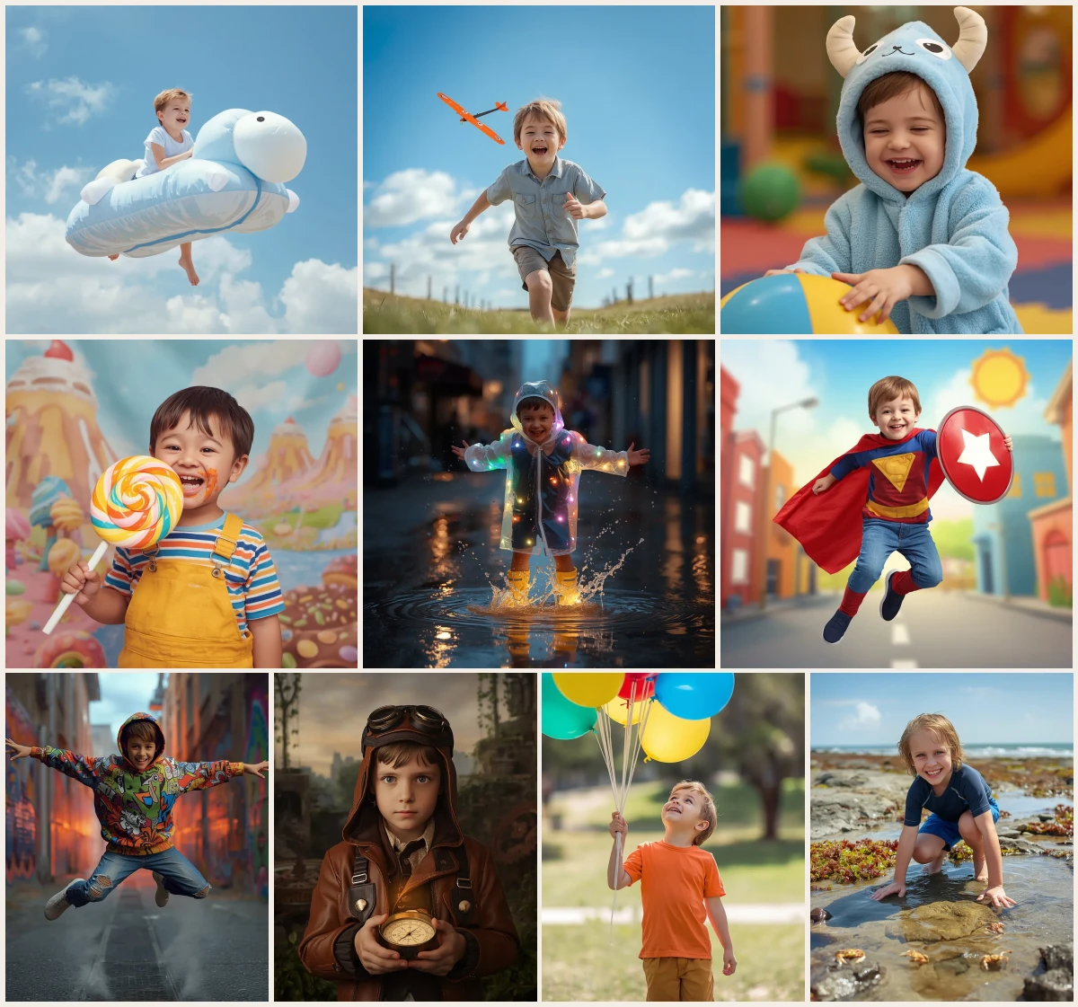 New 10 AI Prompts for Young Boy's Portraits with Warm, Golden Hour Glow – young boy's ai prompts – 10 AI prompt examples
