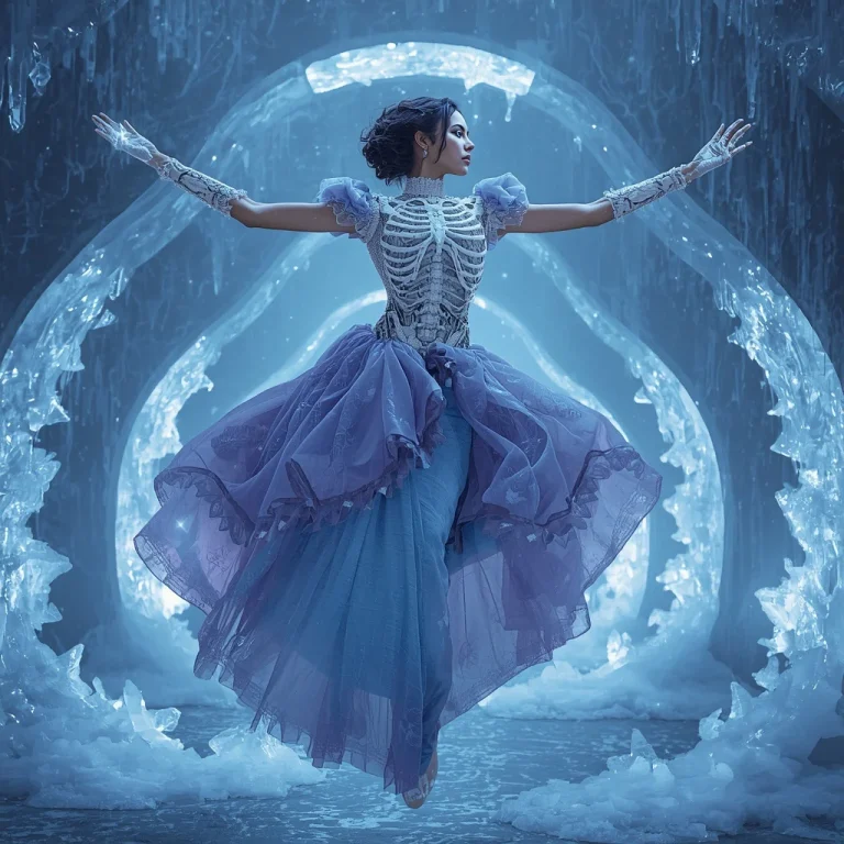 Frozen Nebula Bone Alloy Saree with Ice Galaxy Spine Hall | prompt for traditional look for girl south indian — AI image prompt