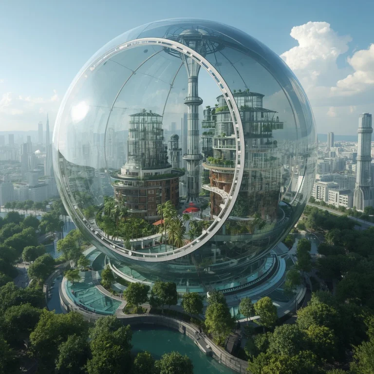 Luxury Giant Floating Glass Drum City With Resonating Crystal Towers and Infinity Gardens | new ai prompt download — AI image prompt