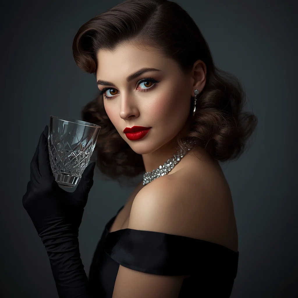 Beautiful Girl in Retro Hollywood Glamour Outfit | Trending prompt — AI image prompt